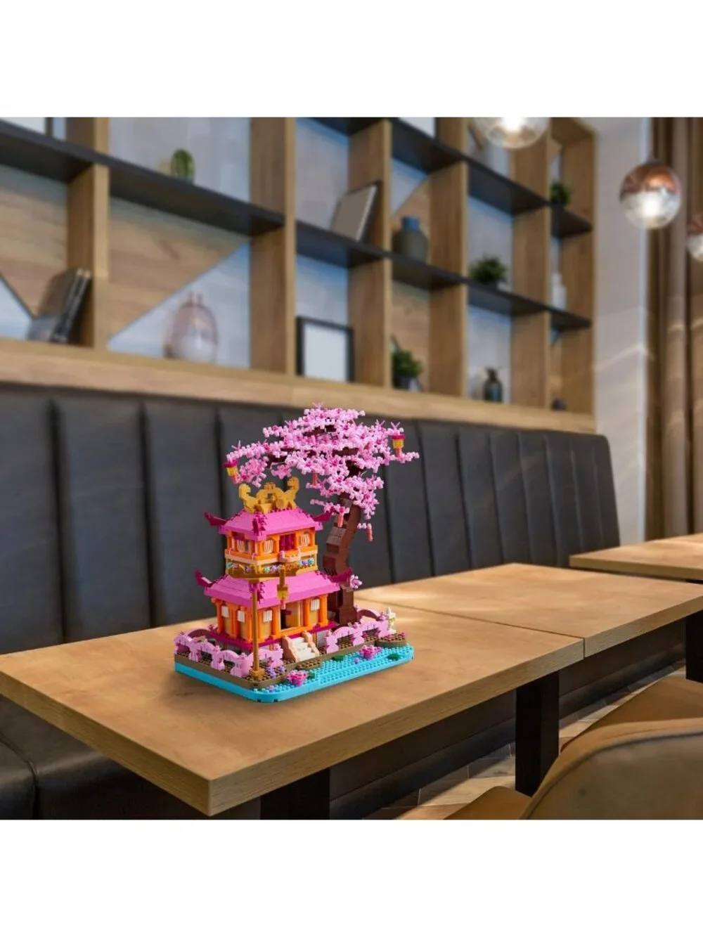Exquisite Cherry Blossom Tree House Micro Building Blocks Set, 1810 Pcs, DIY Fun